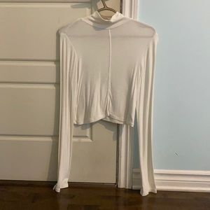 GUESS White Turtleneck crop top